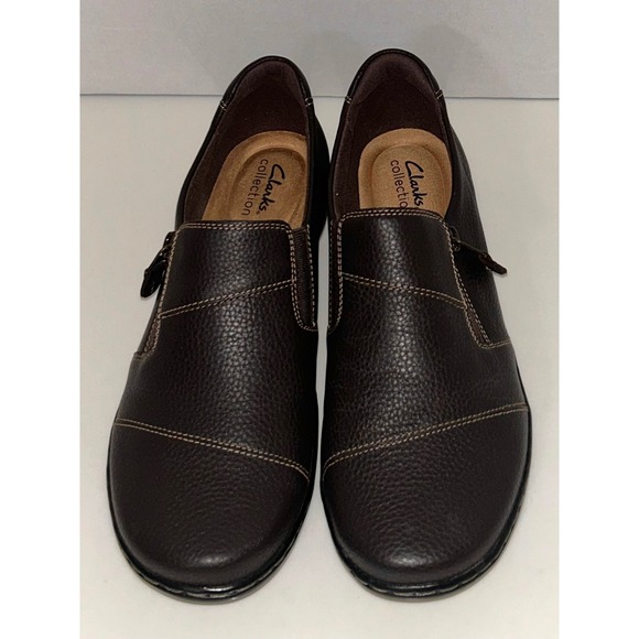 Clarks Leather Cora Harbor Dark Brown Loafers Women Size 10 New Without Tags - Picture 2 of 4